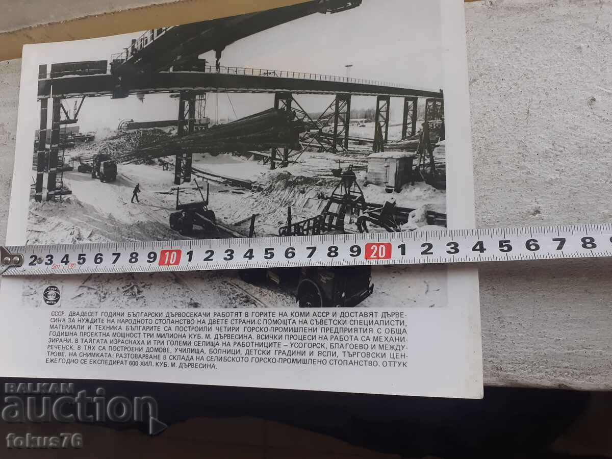 Auction Photo photocopy Soc BTA PressPhoto Bulgarian woodcutters USSR Auction Photo photocopy Soc BTA PressPhoto Bulgarian woodcutters USSR