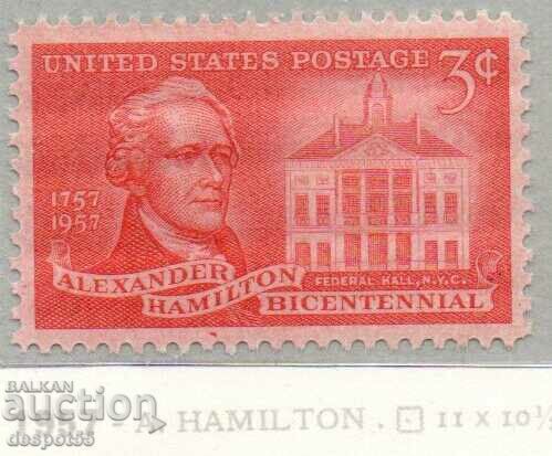 1957. USA. Alexander Hamilton.