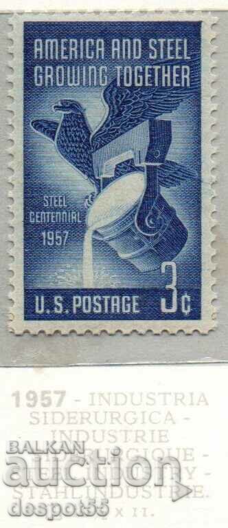 1957. USA. The 100th anniversary of the steel industry.