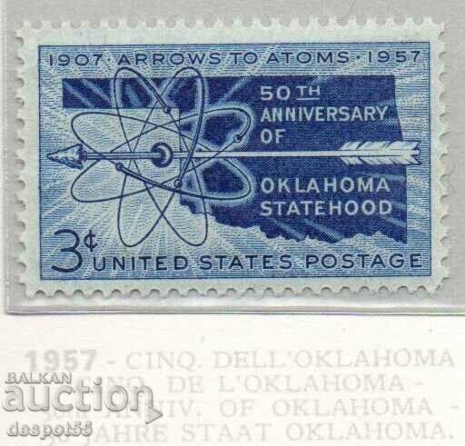 1957. USA. 50th Anniversary of Oklahoma Statehood.