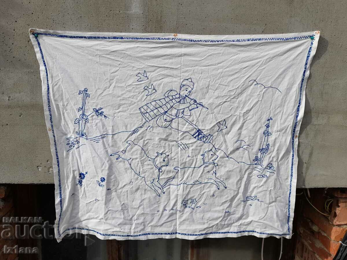 Antique embroidered carpet, wall covering with price 22.00 BGN | € 11.25 Antique embroidered carpet, wall covering with price 22.00 BGN | € 11.25