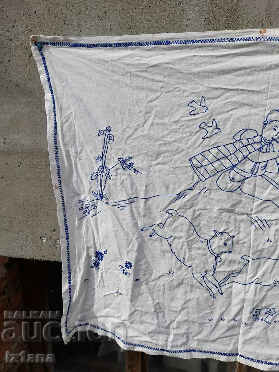 Auction Antique embroidered carpet, wall covering Auction Antique embroidered carpet, wall covering