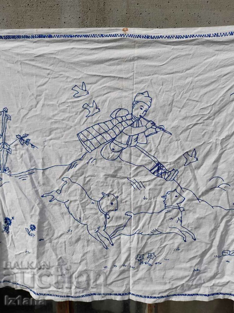 Delivery of Antique embroidered carpet, wall covering Delivery of Antique embroidered carpet, wall covering