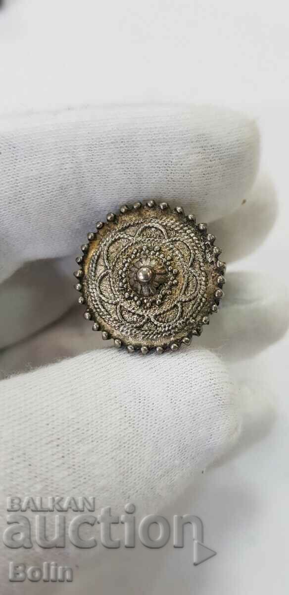 Рядък сребърен възрожденски български пръстен 19 век