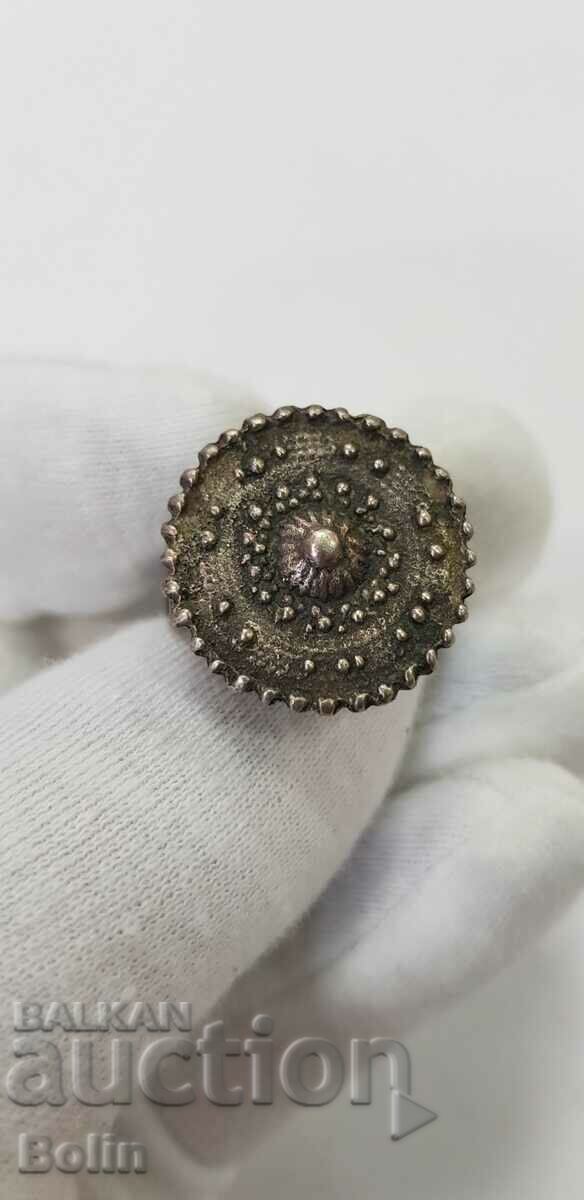 Рядък сребърен възрожденски български пръстен 19 век