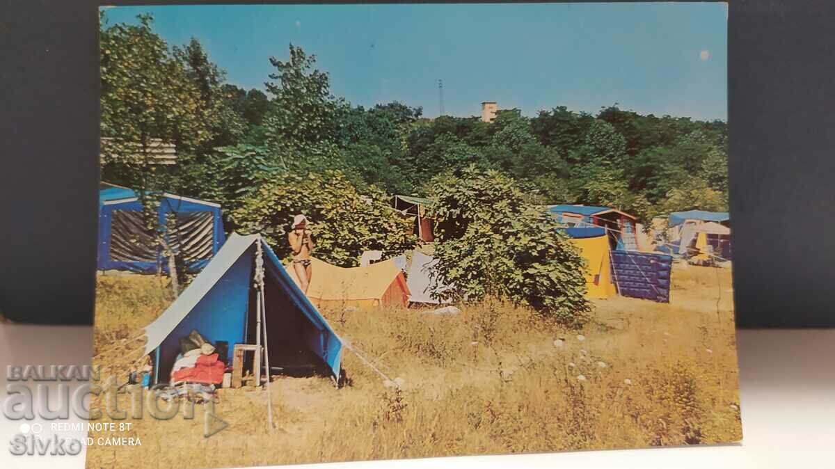 Картичка България Къмпинг Черноморец 1980 г