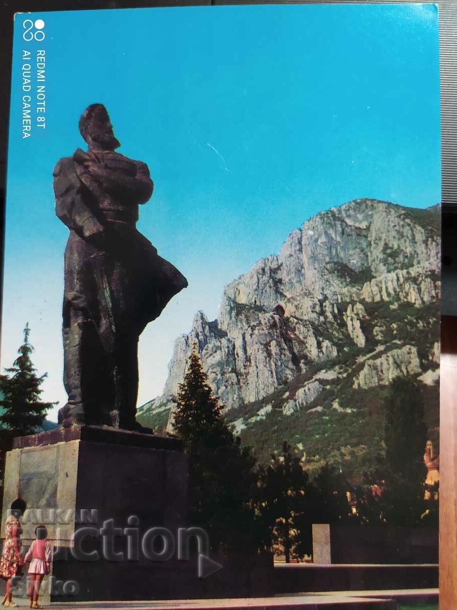 Vratsa card, the Hristo Botev monument