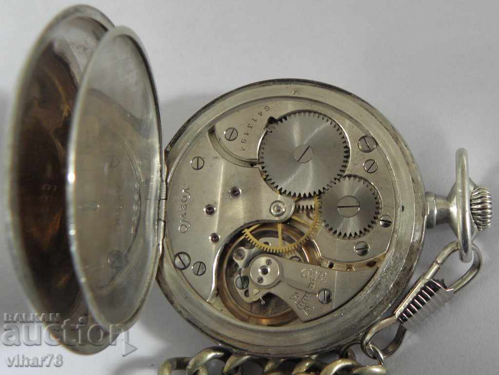 silver pocket watch -OMEGA-OMEGA - 6