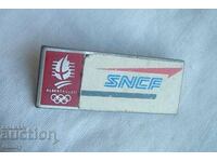 Albertville 1992 Olympic Games badge, sponsor SNCF