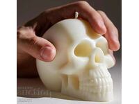 Formă din silicon Craniu pentru lumânări, schelet cap de lumânare