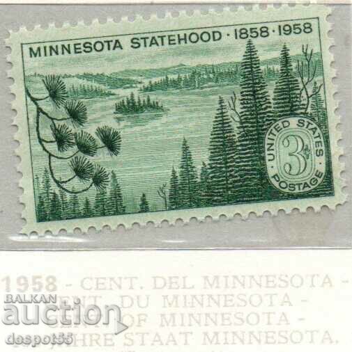 1958. САЩ. 100-годишнината от държавността на Минесота.