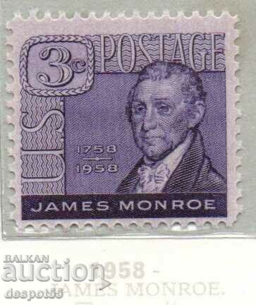 1958. USA. 200 years since the birth of James Monroe.