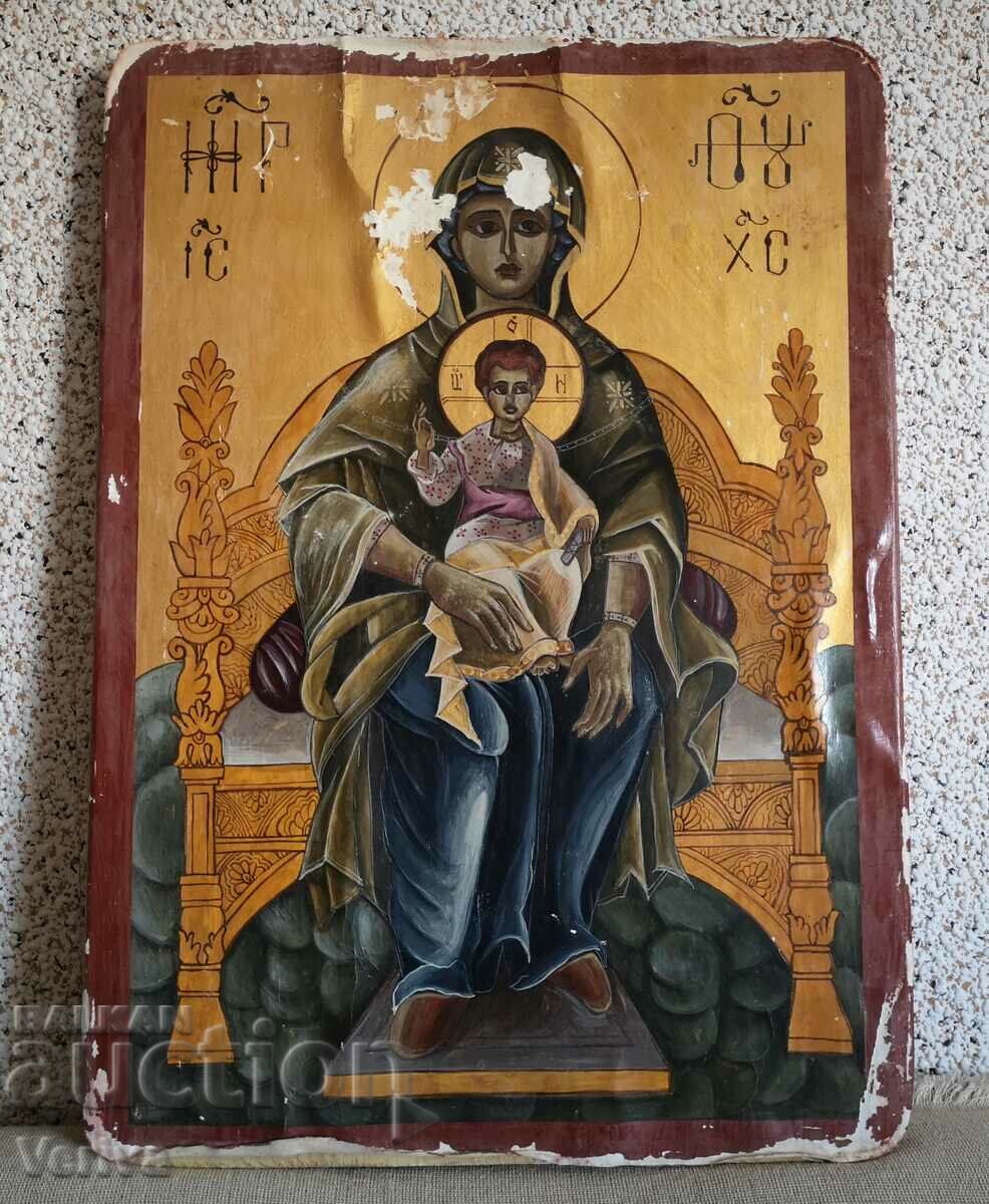 Голяма , Ръчно Рисувана Икона на Богородица , Края на 20 Век