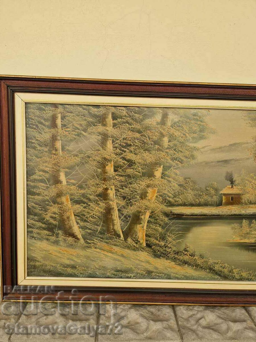 Auction Beautiful large oil painting on canvas Auction Beautiful large oil painting on canvas