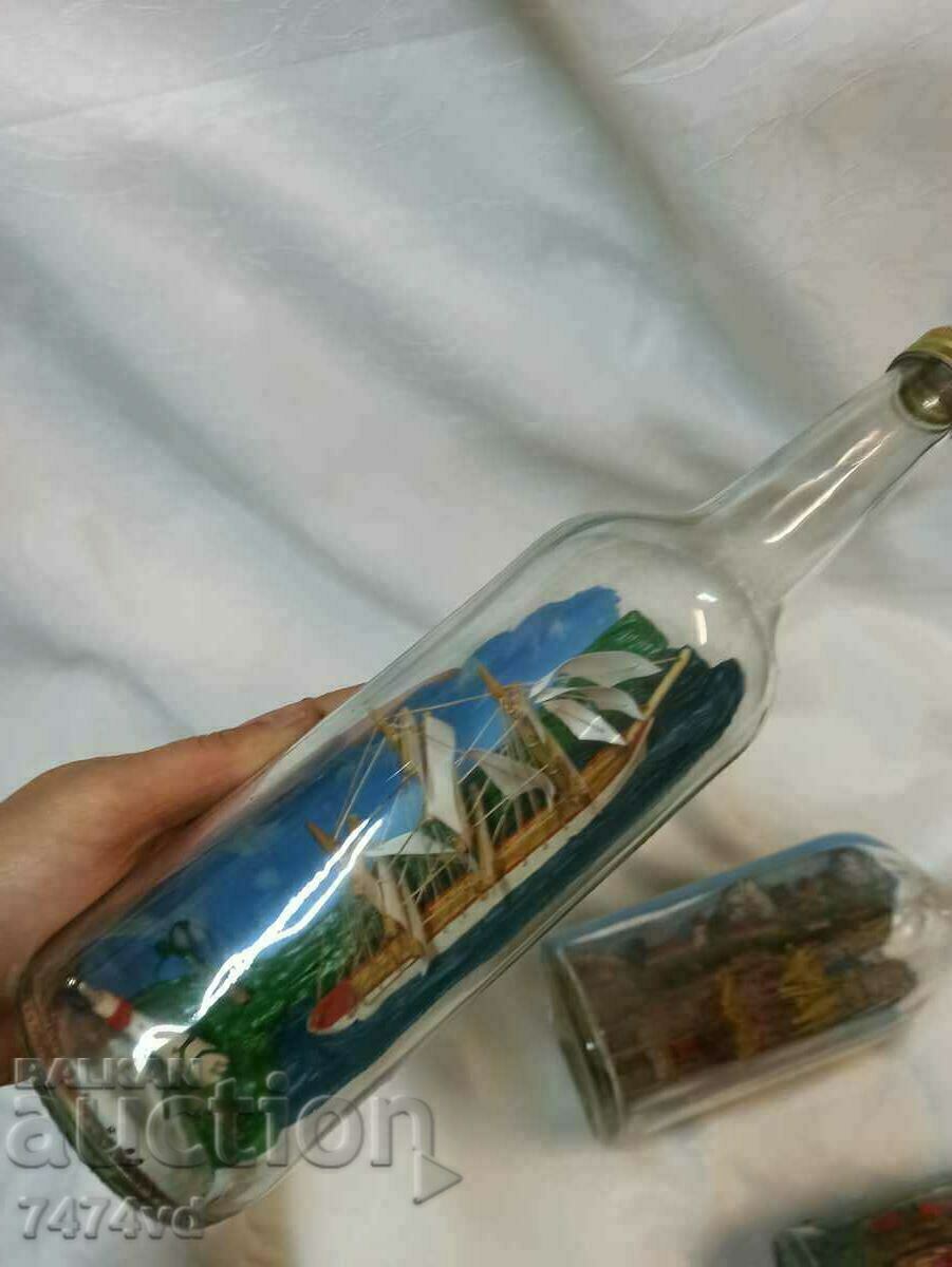 Licitație Colecție de 3 nave în sticle Licitație Colecție de 3 nave în sticle