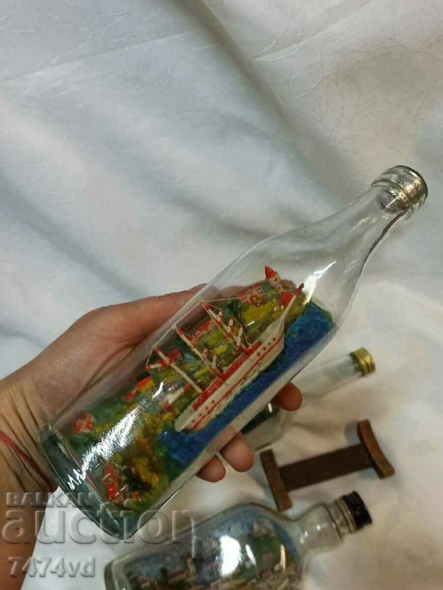 Livrarea Colecție de 3 nave în sticle Livrarea Colecție de 3 nave în sticle