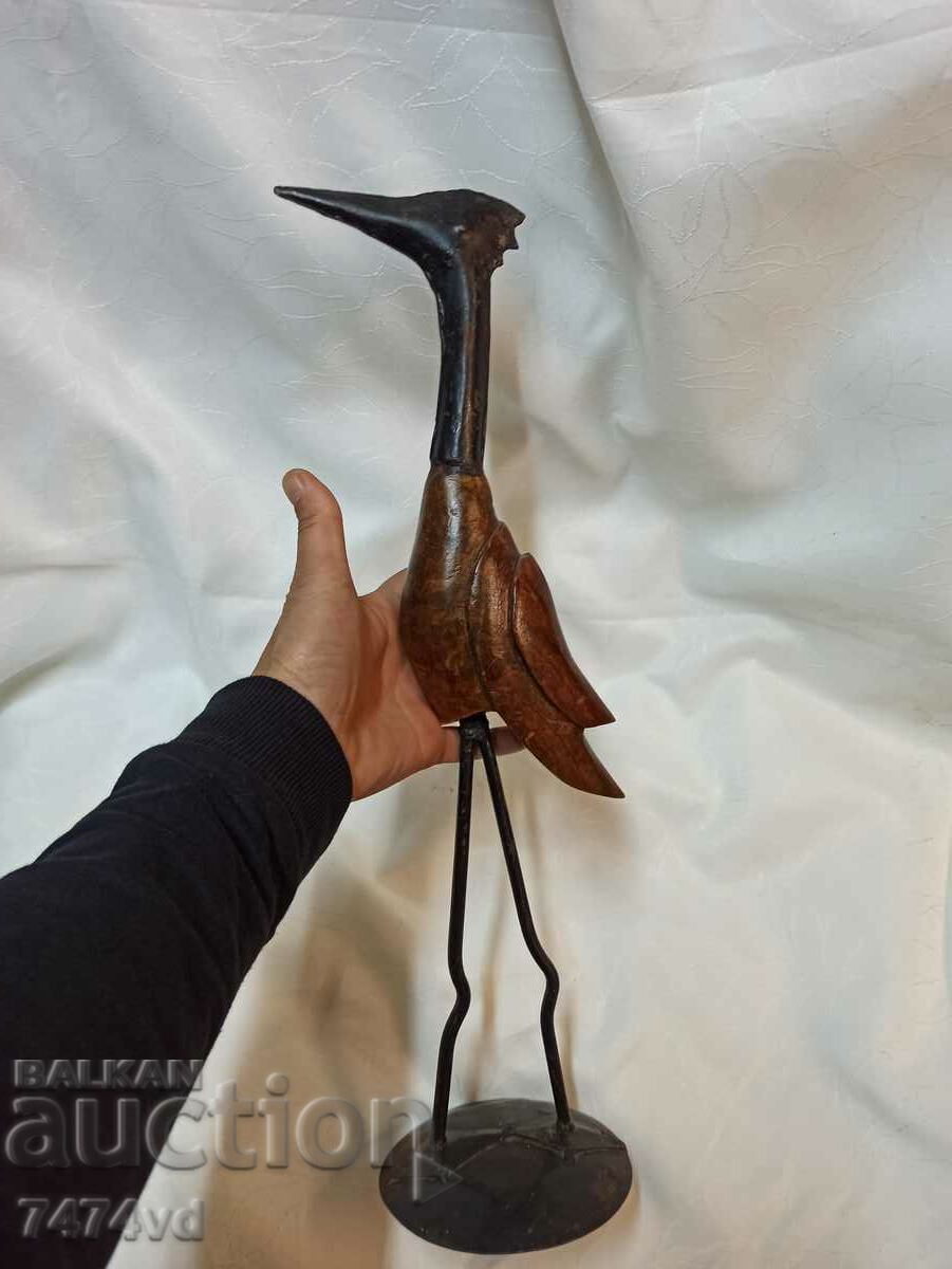 СТАРА ФИГУРА НА ПТИЦА МЕТАЛ И ДЪРВО - 6 СТАРА ФИГУРА НА ПТИЦА МЕТАЛ И ДЪРВО - 6