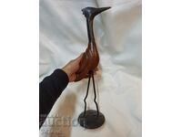 FIGURĂ PĂSĂRĂ BĂTRE METAL ȘI LEMN