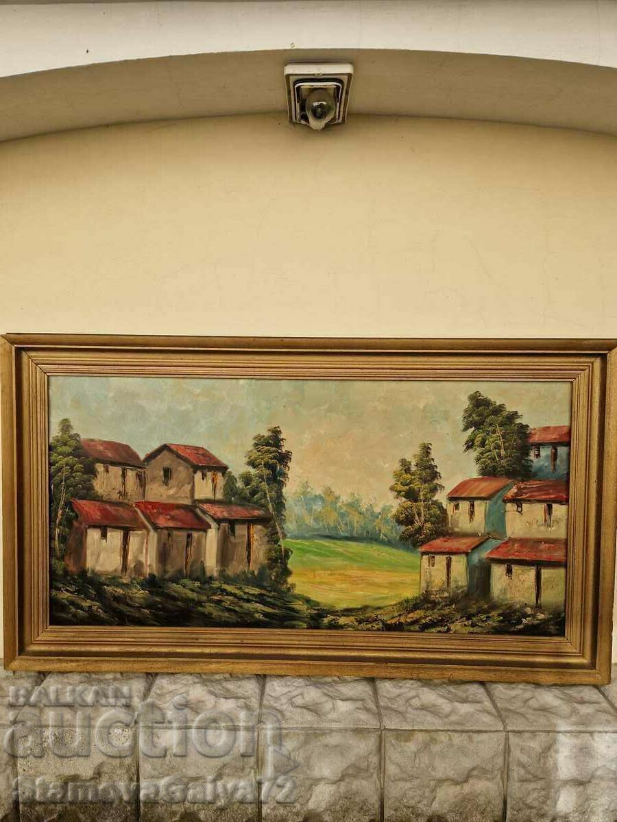 Pictură mare antică în ulei pe pânză cu preț € 116.57 | 227.99 BGN
