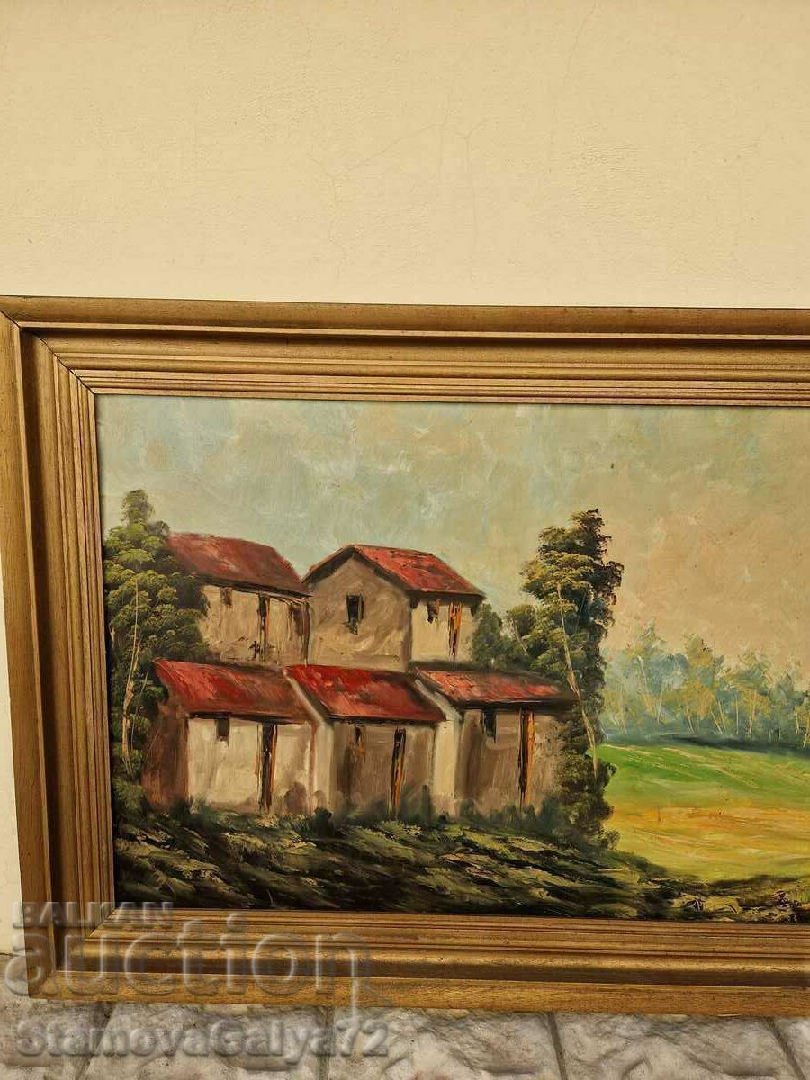 Auction Large antique oil on canvas painting Auction Large antique oil on canvas painting