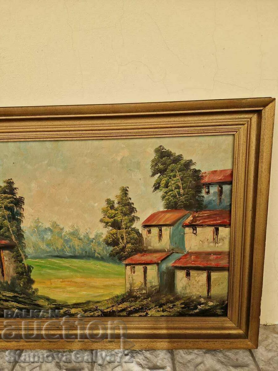 Delivery of Large antique oil on canvas painting Delivery of Large antique oil on canvas painting