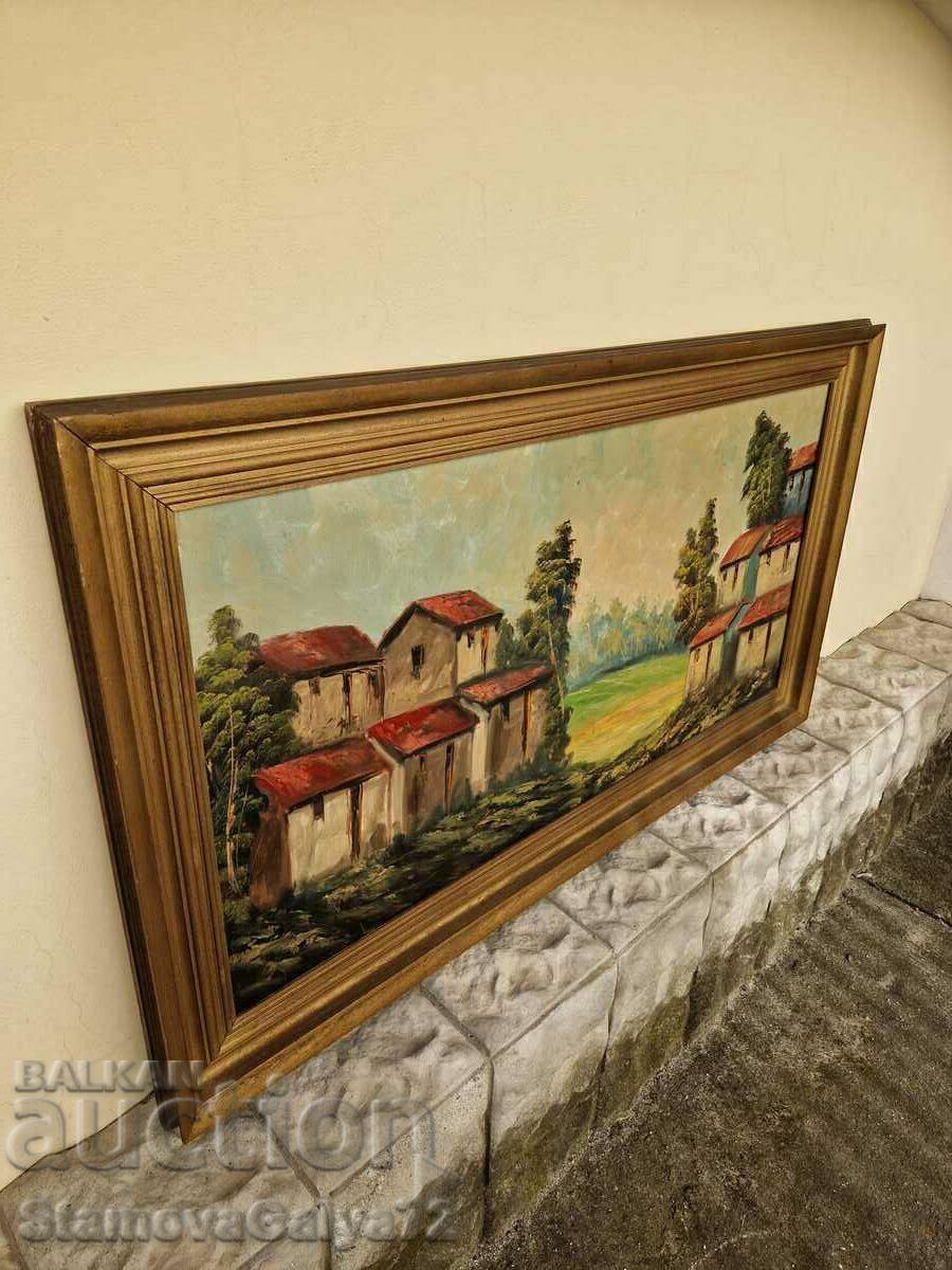 Pictură mare antică în ulei pe pânză - 6 Pictură mare antică în ulei pe pânză - 6