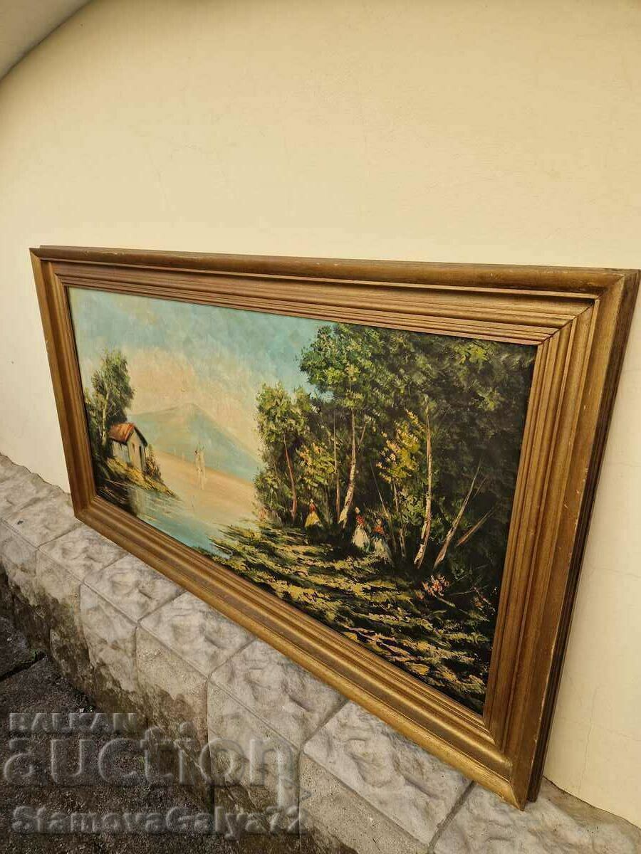 Licitație O pictură mare în ulei pe pânză Licitație O pictură mare în ulei pe pânză