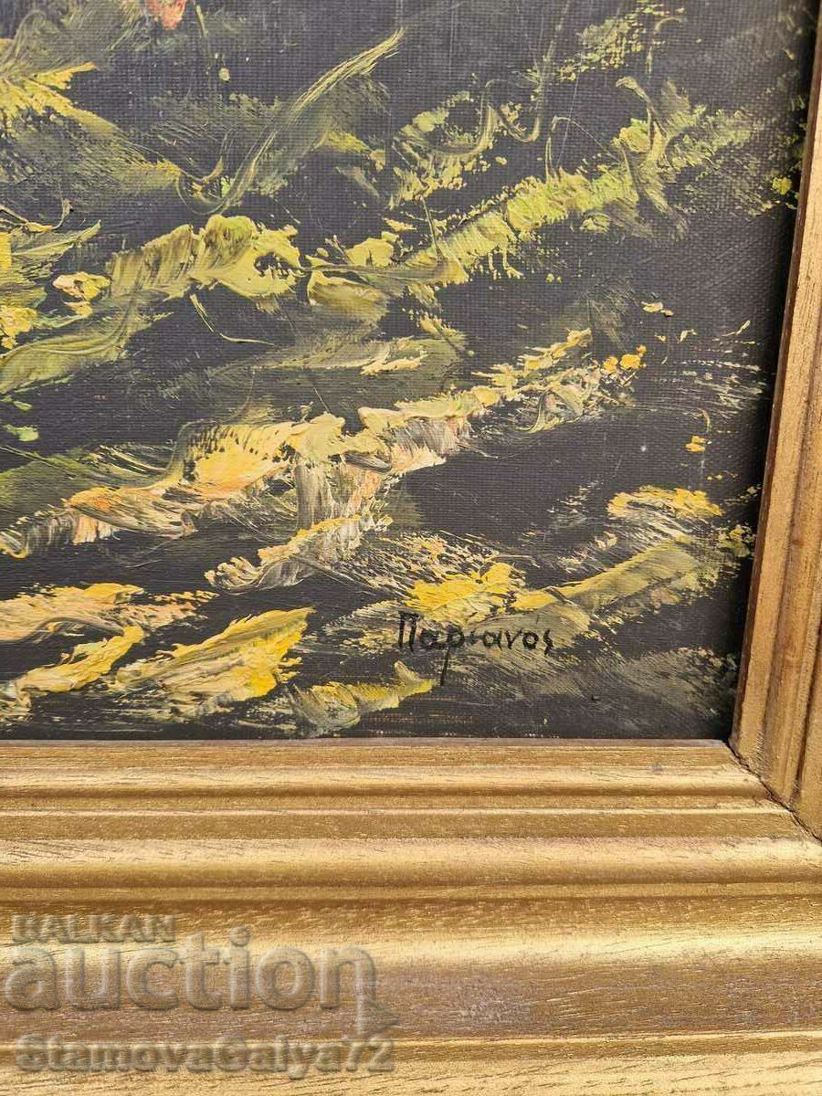 Μια υπέροχη μεγάλη ελαιογραφία σε καμβά - 7
