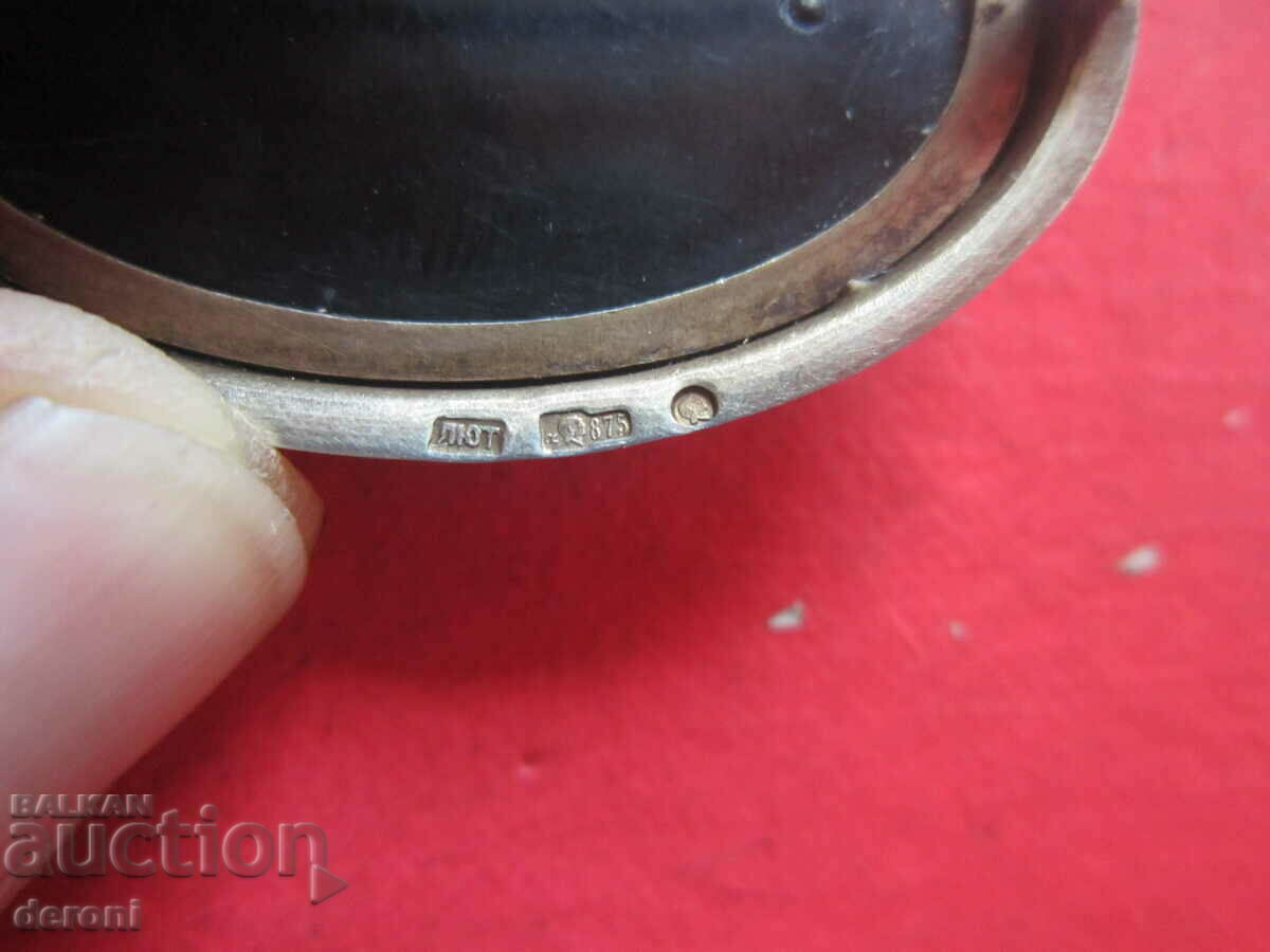 Delivery of Unique Russian silver brooch with stone 875 Delivery of Unique Russian silver brooch with stone 875