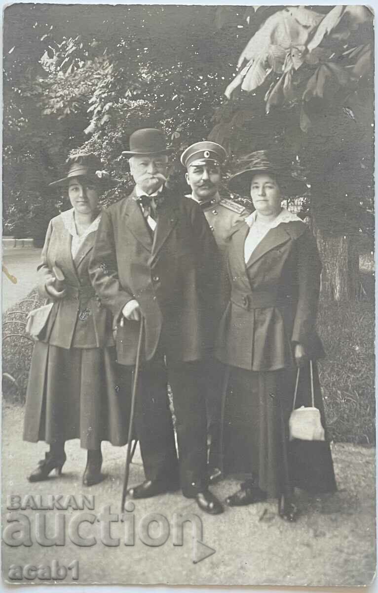 Officer friend and ladies in the park