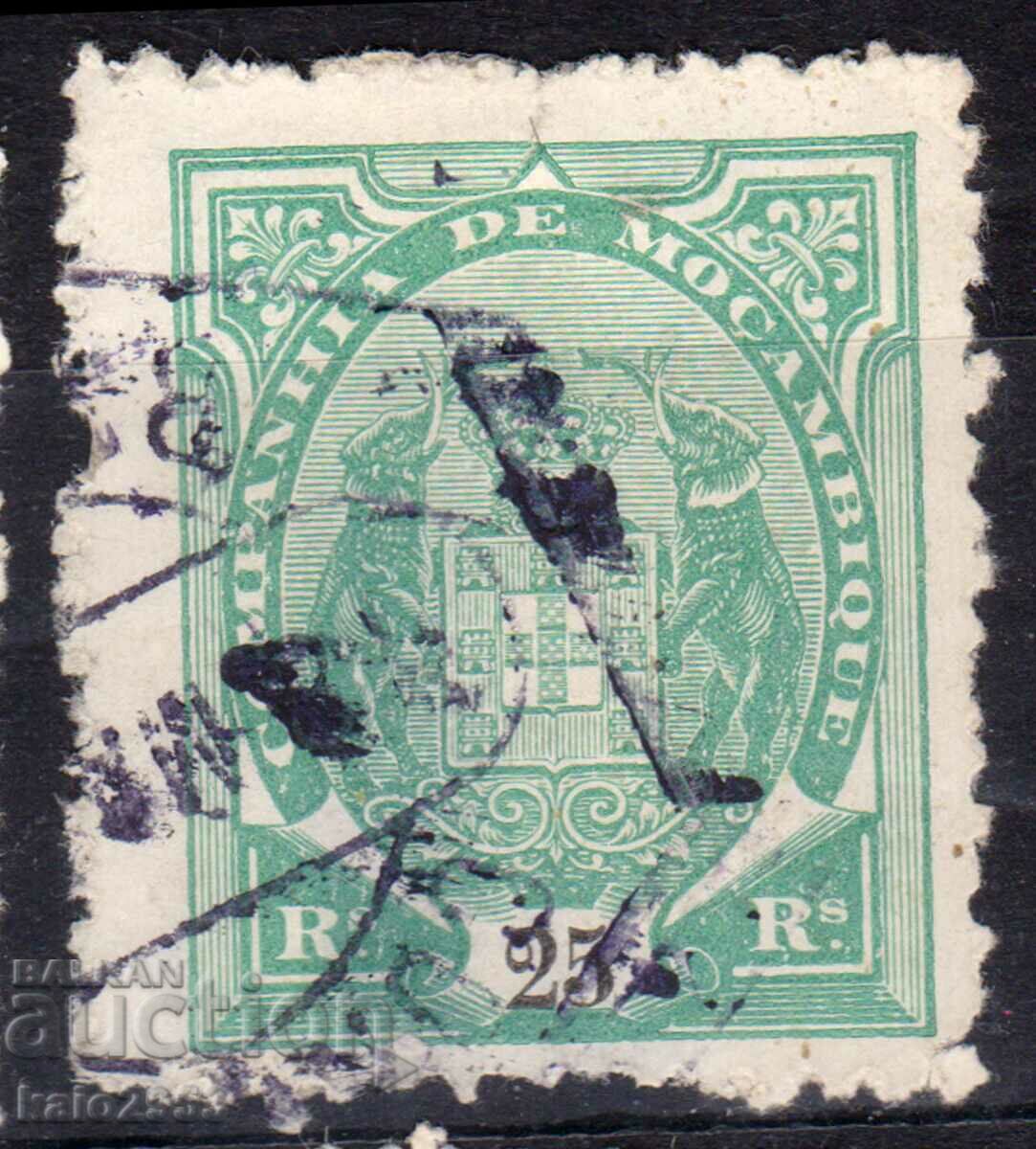 Мозамбик Компания-1895-Редовна-Герб на компанията,клеймо