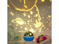 Нощна лампа за детска стая планетариум звезди звездички