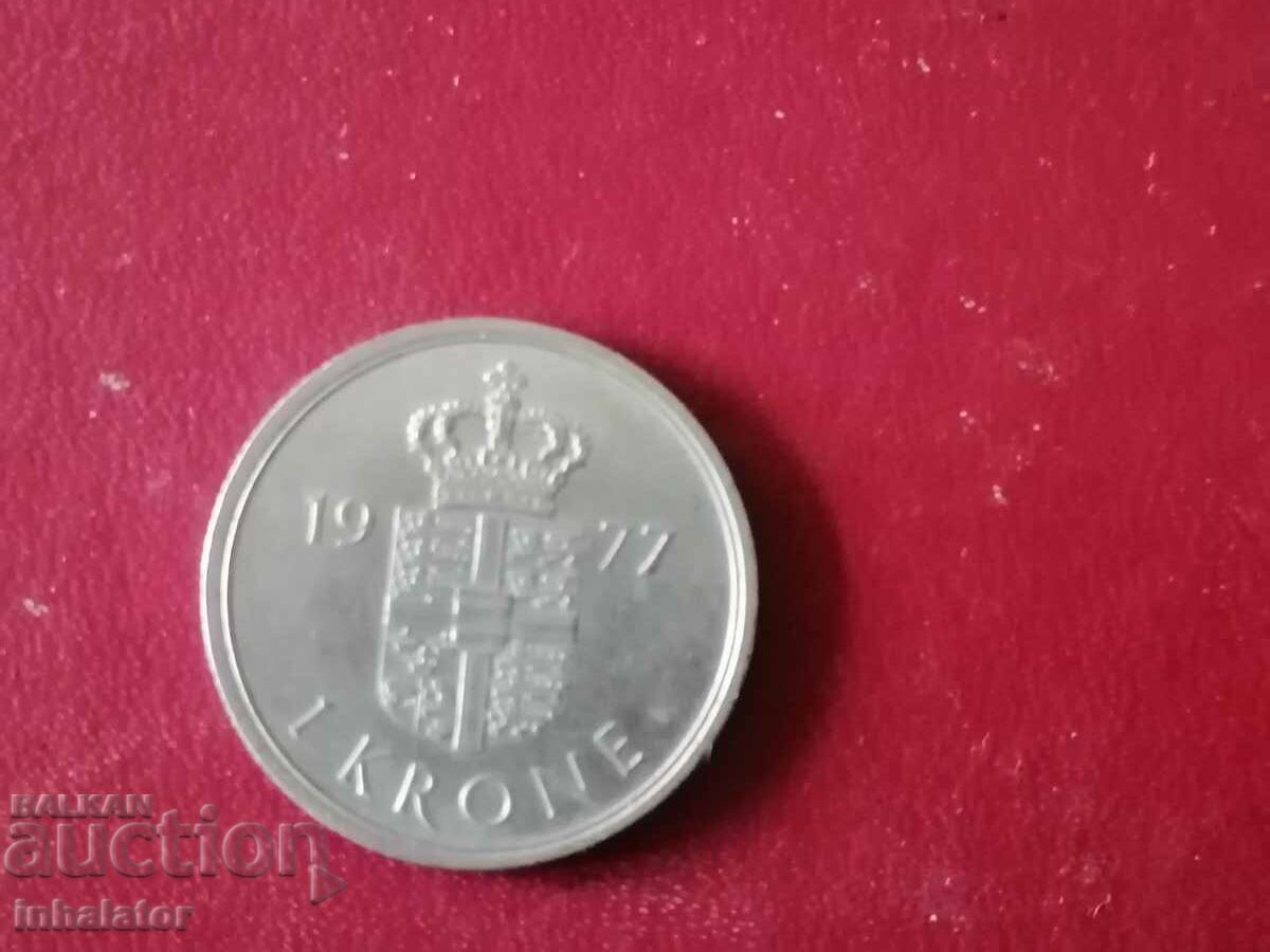 1977 1 Krone Danemarca