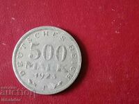 1923 год 500 марки буква F Алуминий