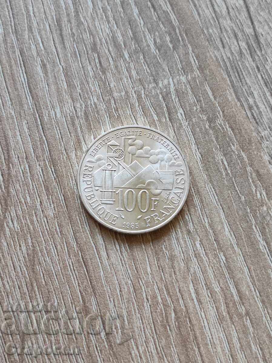 100 de franci 1985 Franța „Emile Zola”