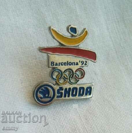 Badge - Olympic Games Barcelona 1992 - Skoda