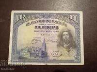 1928 1000 pesetas Spain