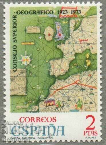 1974. Испания. 50 год. на Висшия географски съвет на Испания