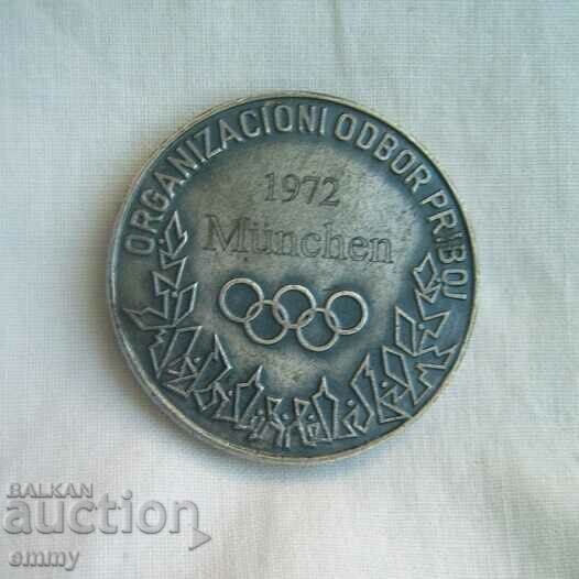 Placa cu medalie - Jocurile Olimpice Munchen 1972, Germania