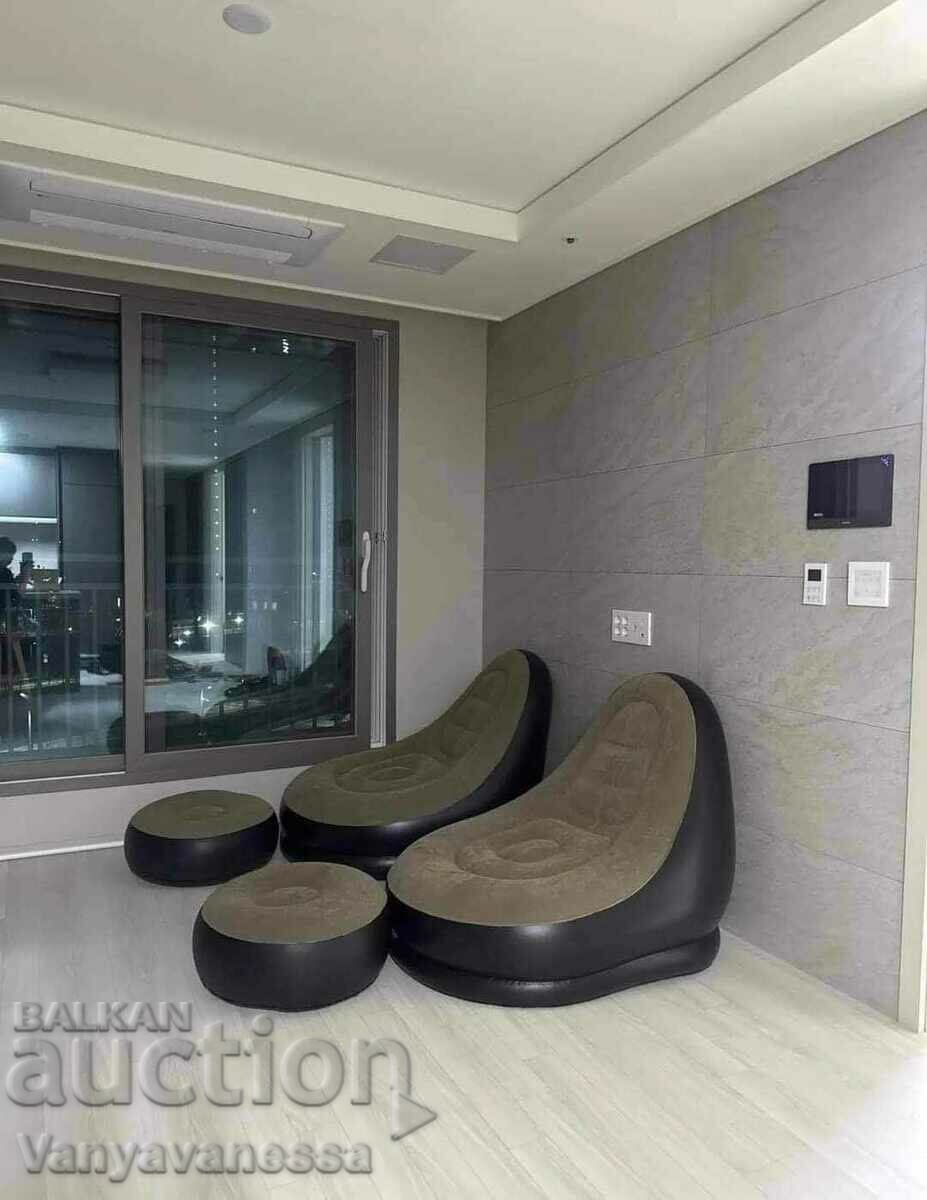 Auction Portable inflatable chair and stool armchair Auction Portable inflatable chair and stool armchair