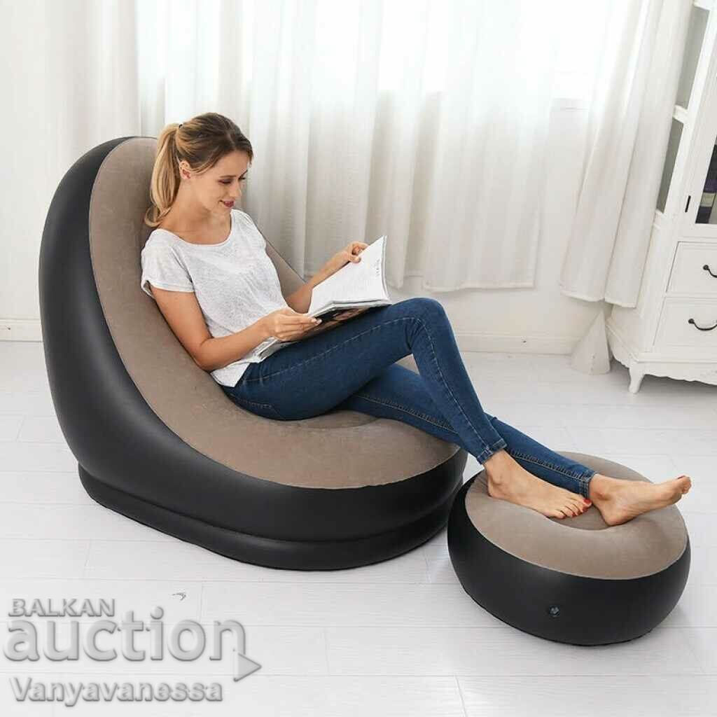 Portable inflatable chair and stool armchair