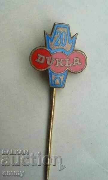 Emblemă fotbal - 20 ani FC Dukla Praga / DUKLA Praha, Cehia