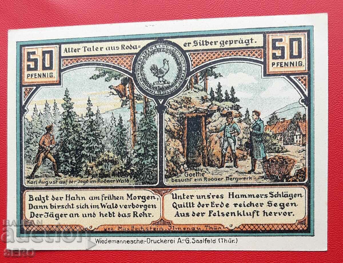 Banknote-Germany-Thuringia-Rhode-50 pfennig 1921