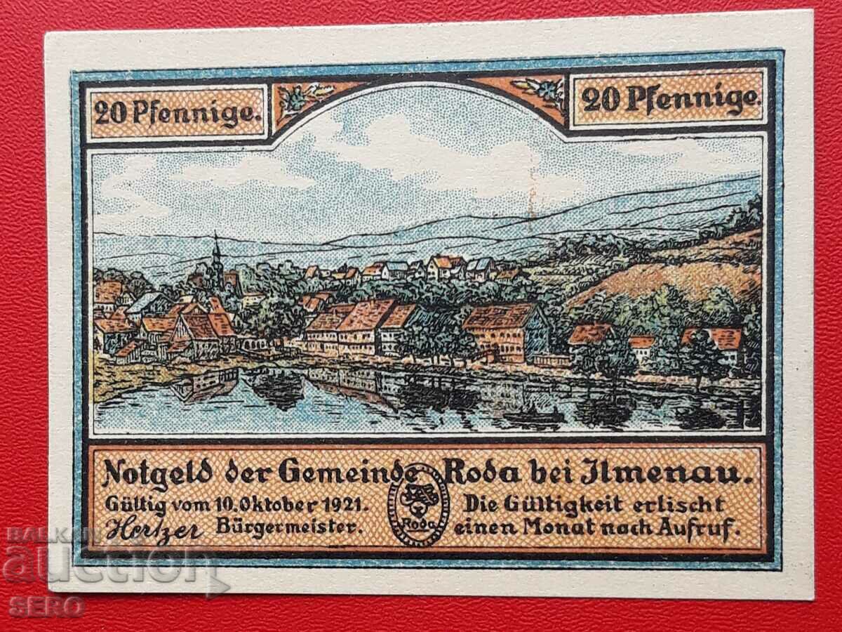 Banknote-Germany-Thuringia-Rhode-20 pfennig 1921
