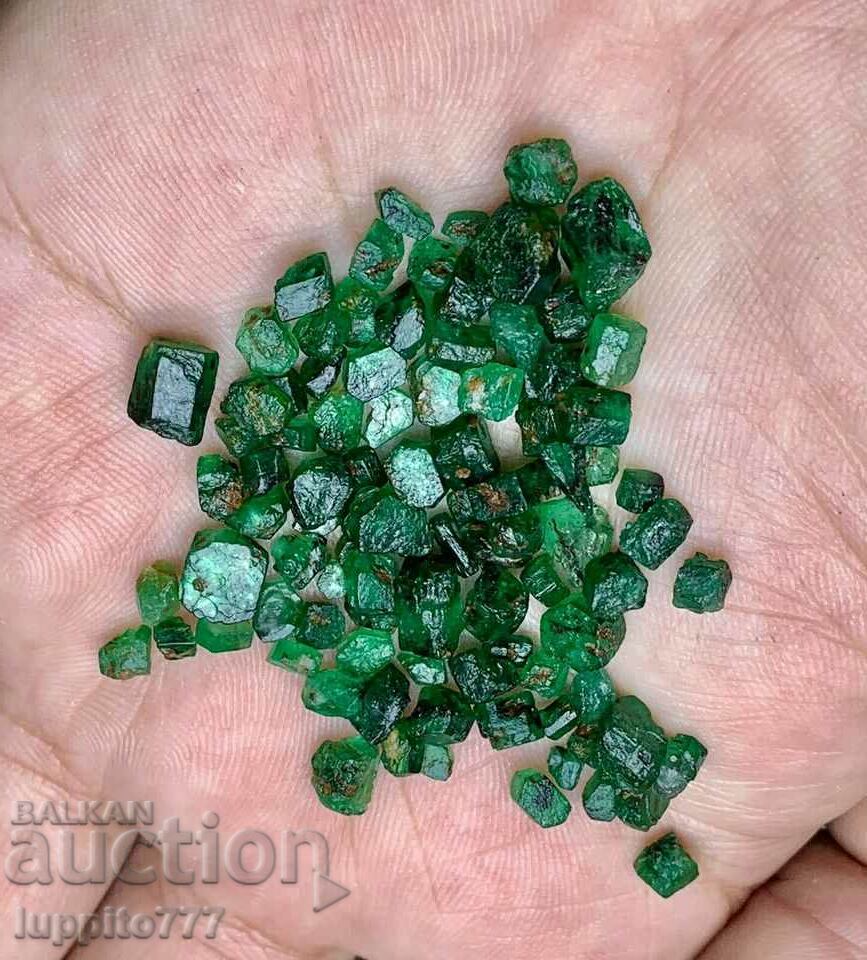 Φυσικό Βηρύλ, σμαραγδένιο όψη ποιότητας 49,50 k-t 58 τεμ. παρτίδα - 6 Φυσικό Βηρύλ, σμαραγδένιο όψη ποιότητας 49,50 k-t 58 τεμ. παρτίδα - 6