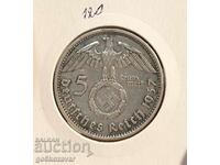 Germania Al Treilea Reich 5 timbre 1937 Argint!