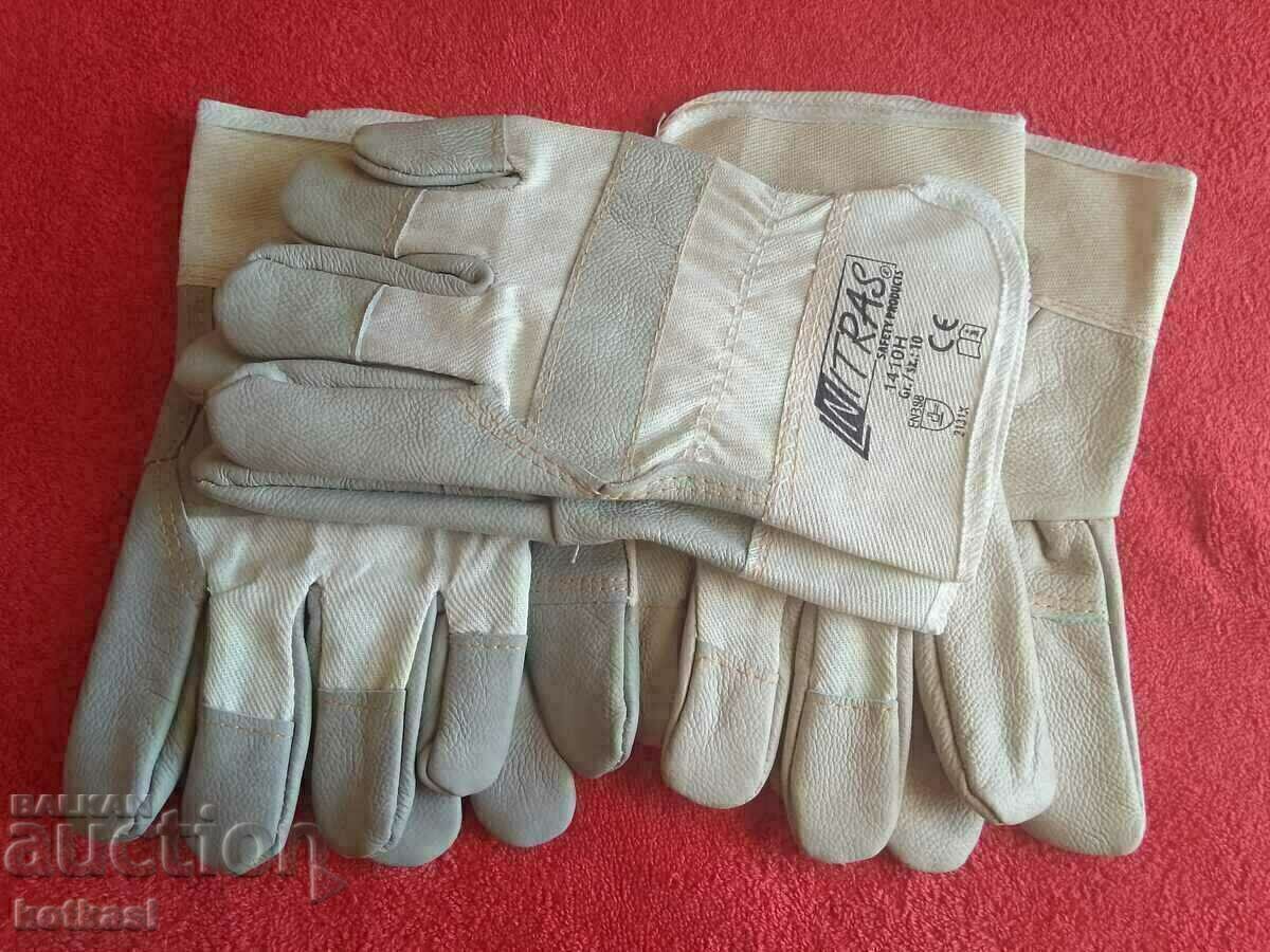 Γάντια εργασίας παρτίδα τρία ζευγάρια δέρμα και ύφασμα ισχυρό καινούργιο - 5 Γάντια εργασίας παρτίδα τρία ζευγάρια δέρμα και ύφασμα ισχυρό καινούργιο - 5