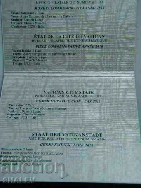 Auction 2 Euro 2018 Vaticana "Culturale" (1) Vatican City - Unc (2 Euro) Auction 2 Euro 2018 Vaticana "Culturale" (1) Vatican City - Unc (2 Euro)