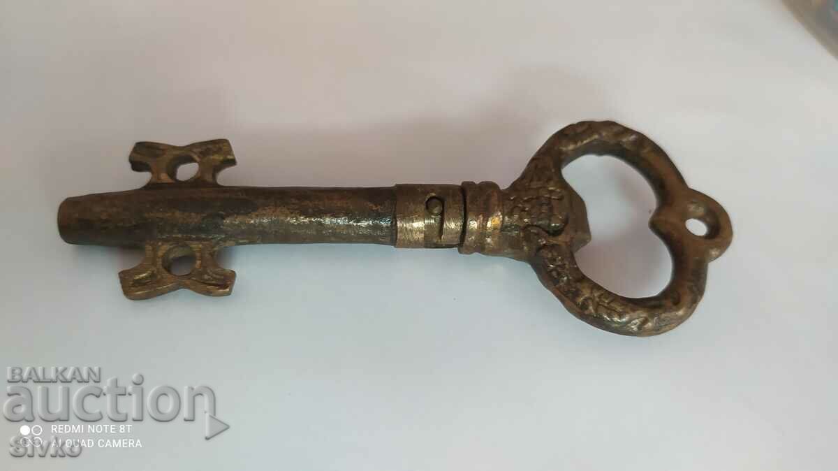 Corkscrew key brass bronze