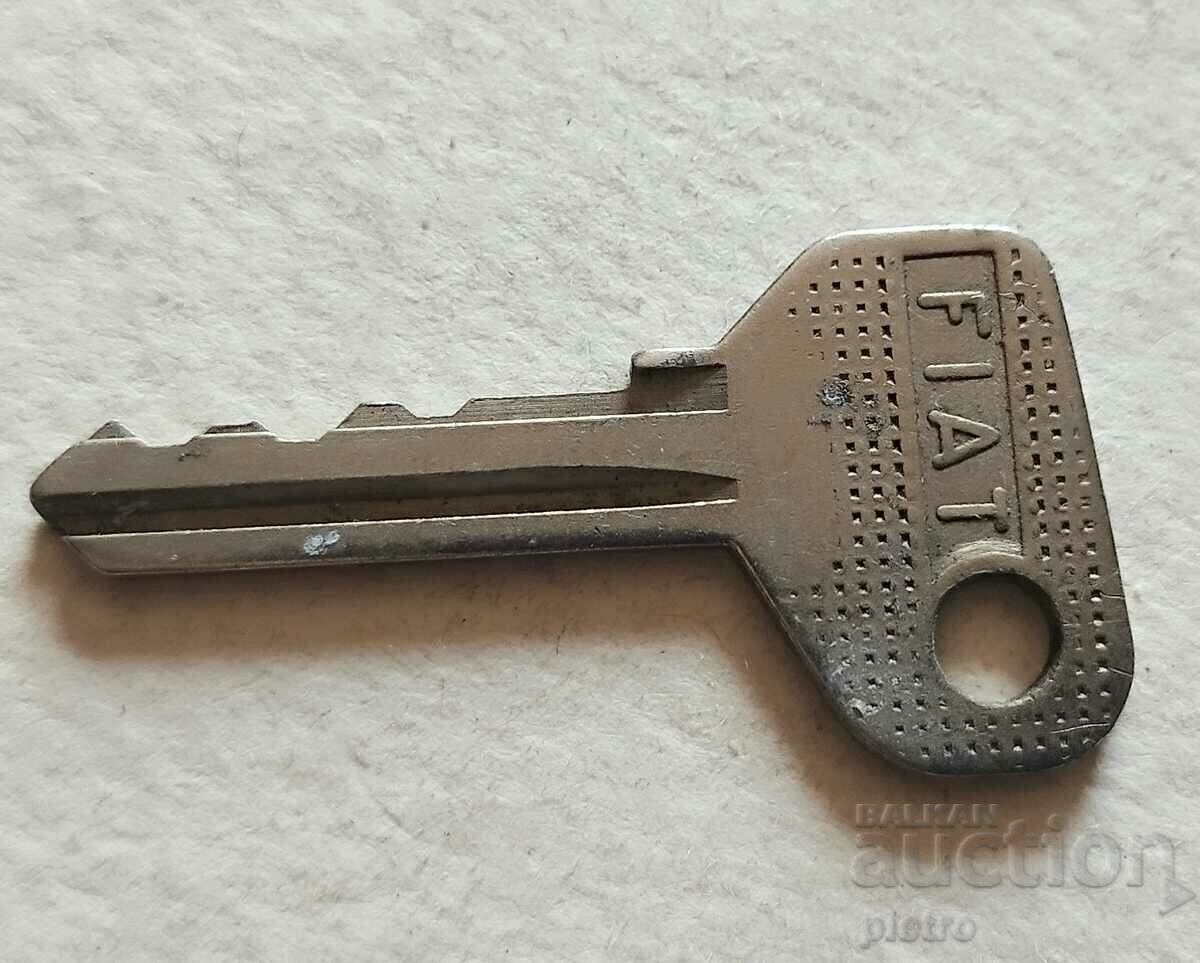 Old metal car key for FIAT